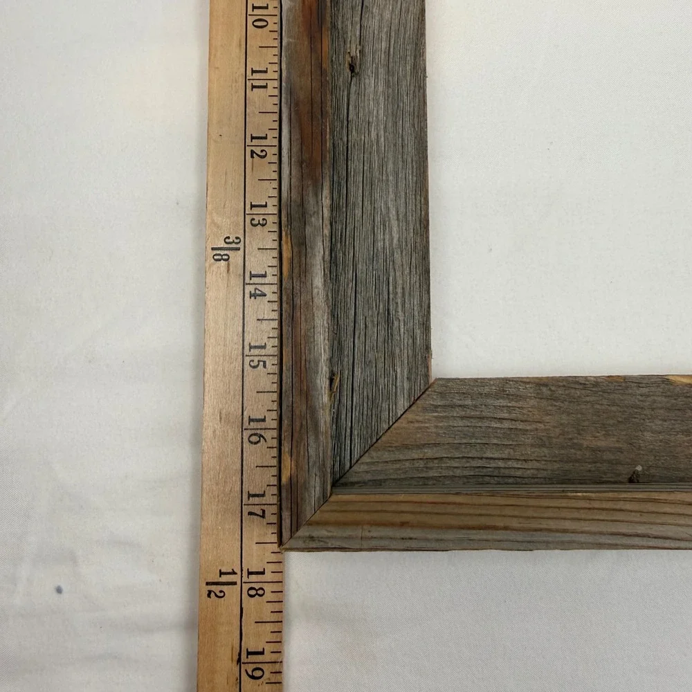 Rustic Reclaimed Barn Wood Picture Frame 14x18 Farmhouse Thee Olde Barn Yard